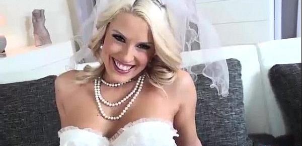  Newly Married Blonde sucks a gallon of cum from her Hubby!